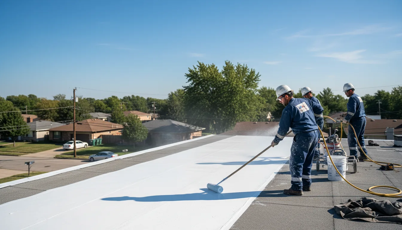 Commercial roof coating in Leota, MN near me